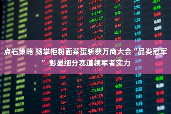 点石策略 杨掌柜粉面菜蛋斩获万商大会“品类冠军” 彰显细分赛道领军者实力
